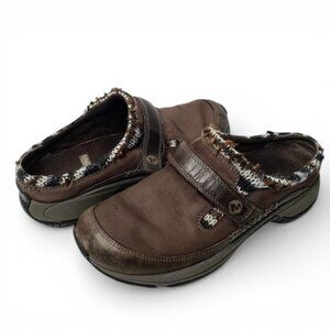 Merrell Encore Scoop Slip On Mule Clog Sandals Boho Knitted Ankle Coffee 8